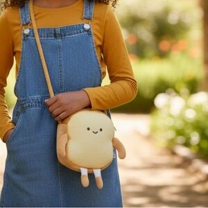 Cute Toast-Shaped Crossbody Bag